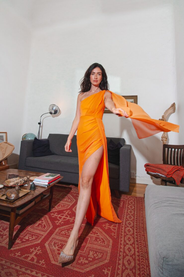 Virgo Dress in Orange