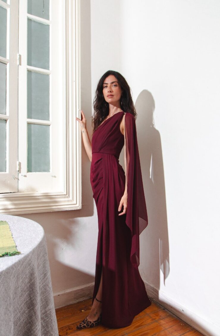 Virgo Dress in Wine